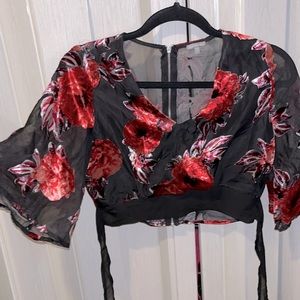 Floral crop top